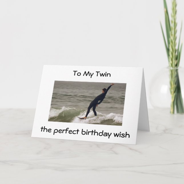 CARTE NAISSANCE DU SURF JUMEAU JOUR PARFAIT COMME UNE VA (Devant)