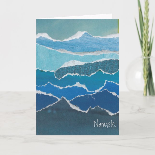 Carte "Namaste" Blue Water Card de l'artiste Heath (Devant)