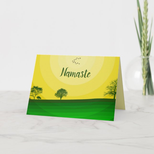 Carte Namaste Citation Merci Soleil Paysage Nature (Devant)