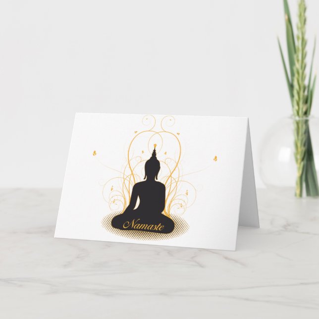 Carte Namaste élégant Bouddha (Devant)