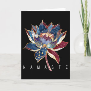 Carte Namaste Fleur de Lotus Bouddhisme Zen Yogi Bouddhi