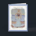 CARTE NAMASTE GIRLFRIEND<br><div class="desc">Un Yoga Pose paisible d'une gal en blanc assis dans le sable face à un océan bleu serein et un orbe céleste doré - Une Carte de Voeux comme aucun autre .. Célébrez les anniversaires, les mariages, les douches, les diplômes, les petites amies, la venue de l'âge, etc ... Une...</div>