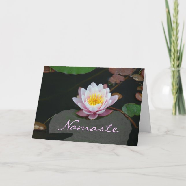 Carte "Namaste-Pink Lotus" (Devant)