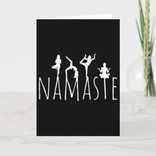 Carte Namaste Postures de Yoga Fitness Zen Vêtements de 