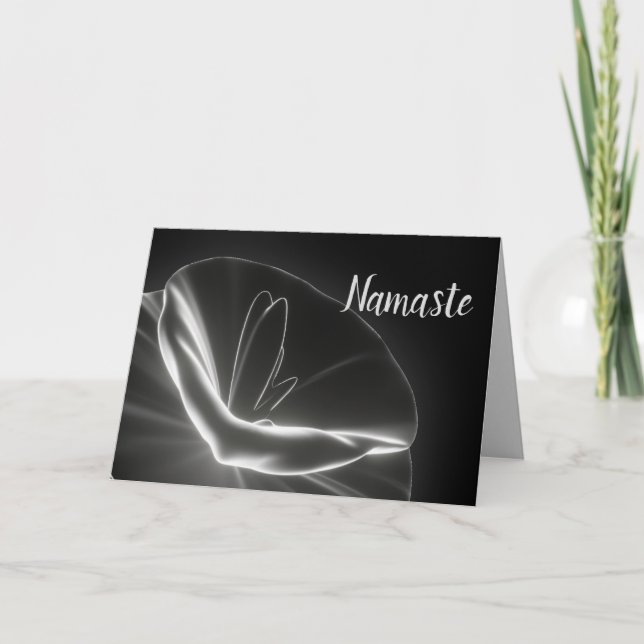 Carte Namaste Quote Merci rayonnant Lotus Flower (Devant)