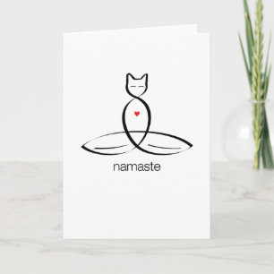 Carte Namaste - Texte de style régulier.