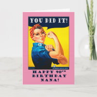 Nana 90e anniversaire avec Rosie le Riveter