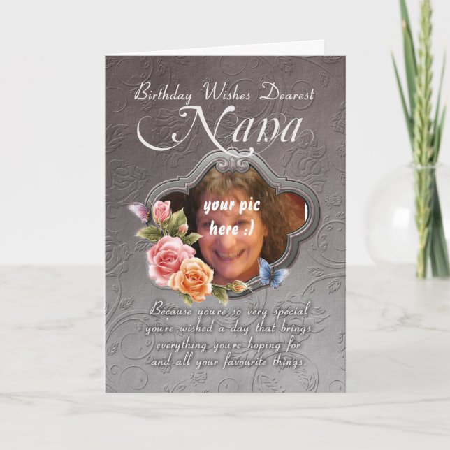 Carte nana birthday card - birthday your photograph here (Devant)