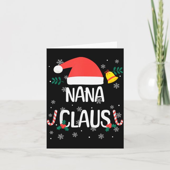 Carte Nana Claus Santa Hat First Christmas Xmas Family P (Devant)