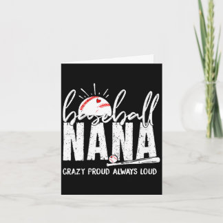 Carte Nana de baseball féminin fou fier bruyant drôle na