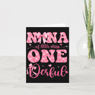Carte Nana de Little Miss Onederful Bow 1er Anniversaire