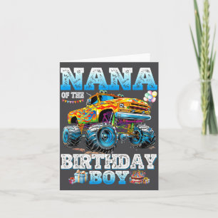 Carte Nana du garçon d'anniversaire Monster Truck Annive