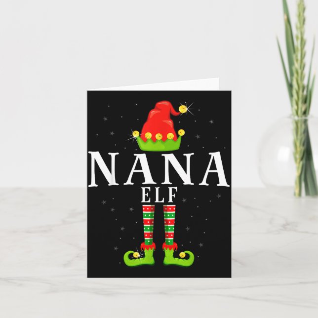Carte Nana Elf Christmas Matching Xmas Pajama  (Devant)