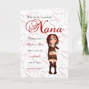 Carte Nana Mother's Day Card With Little Forest Elf