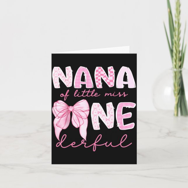 Carte Nana Of Little Miss Onederful First Birthday Girl  (Devant)