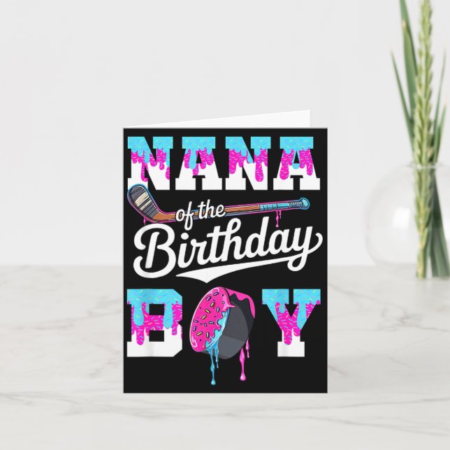 Carte Nana Of The Birthday Boy Hockey Ice Cream Drip Fam (Devant)