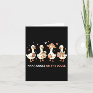 Carte Nana Oie Drôle Grand-mère Mimi Amoureuse de Canard