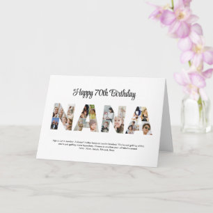 Carte Nana Photo Collecte Lettre Cutout Grand-mère Anniv