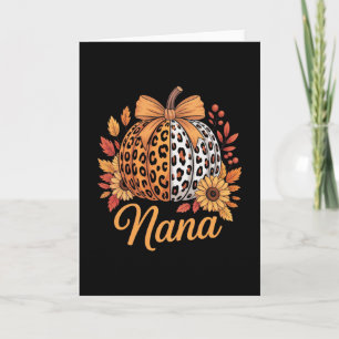 Carte Nana Thanksgiving Léopard Pumpkin Tournesol Coquet
