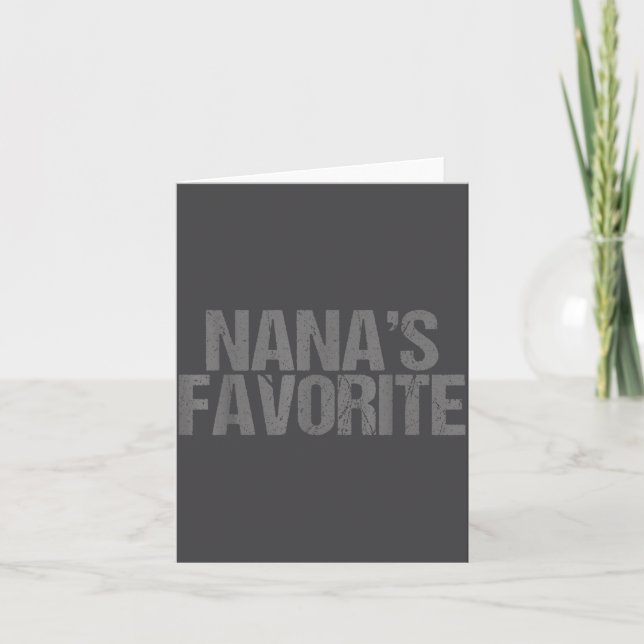 Carte Nana's Favorite Family Baby Granhild Quote Family  (Devant)
