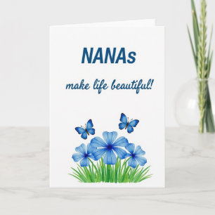 Carte Nanas Floral Azure