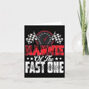 Carte Nannie Du Fast One Anniversaire 1ère Course Car Fa