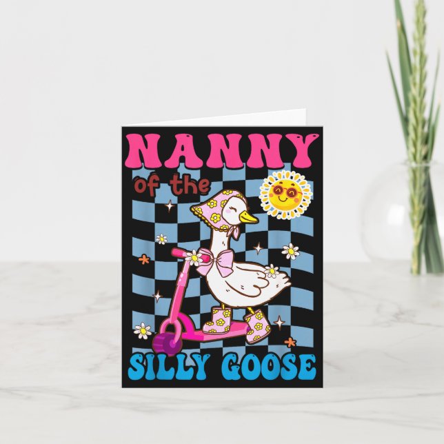 Carte Nanny Of The Silly Goose First Birthday Family Mat (Devant)
