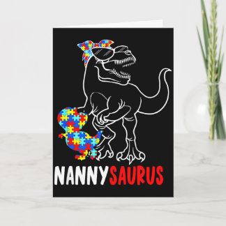 Carte Nannysaurus T Rex Dinosaure Sensibilisation à l'au