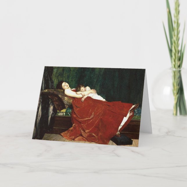 Carte Napping Mère et enfant Retro Look (Devant)