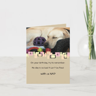 Carte Napping Yellow Labrador Retriever Toutes les occas