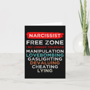 Carte Narcissiste Narcissiste Zone libre Sensibilisation