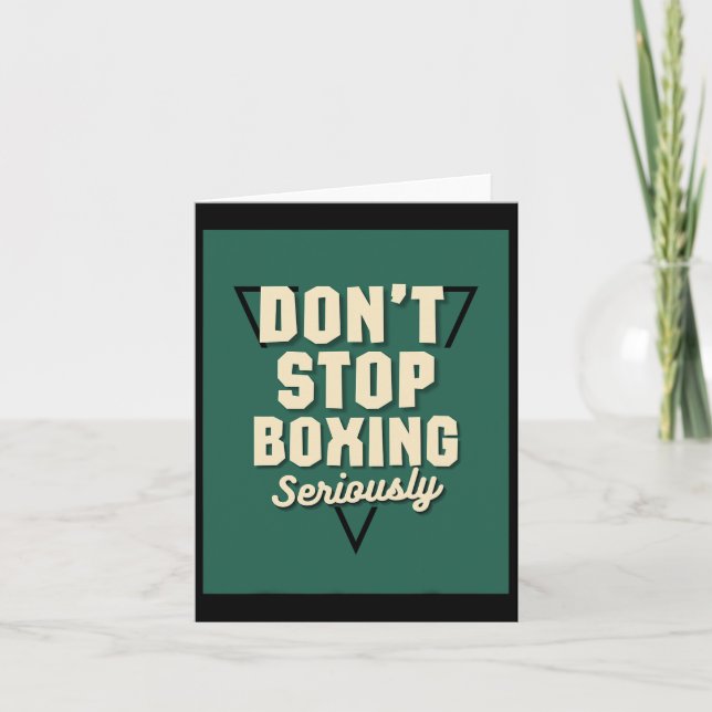 Carte N'arrêtez pas la boxe (Devant)