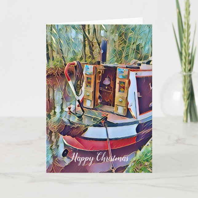 CARTE NARROWBOATS DE NOËL (Devant)