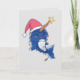 Carte Narval de Noël