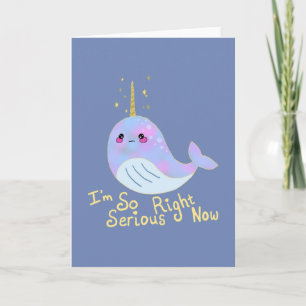 Carte Narval Kawaii Sérieux