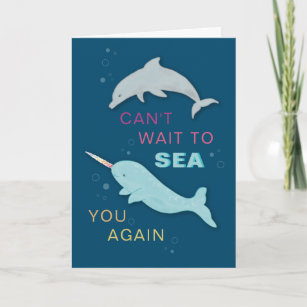 Carte Narwhal Dolphin Friends