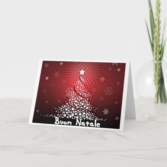 CARTE ***NATALE DE BUON*** MERCI FAMILLE/AMIS DE NOËL (Devant)