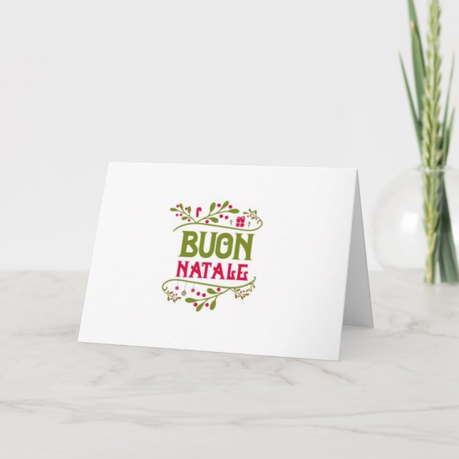 CARTE ***NATALE DE BUON*** MERCI FAMILLE/AMIS DE NOËL (Devant)