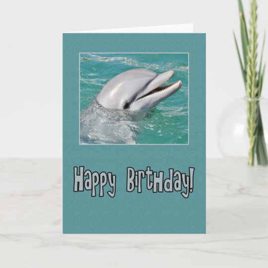 Carte Natation De Joyeux Anniversaire De Dauphin Dans Zazzle Fr