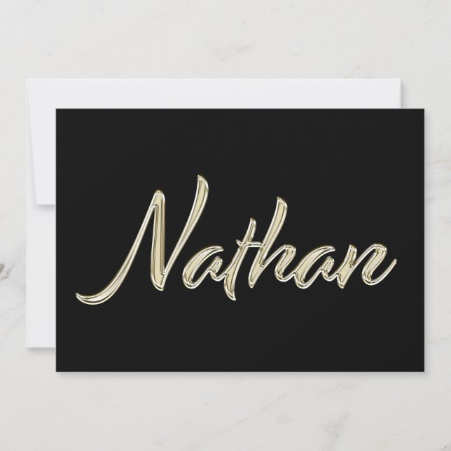 Carte Nathan White Gold Handwriting (Devant)