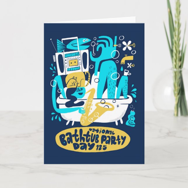 Carte National Bathtub Party Day December 15th (Devant)