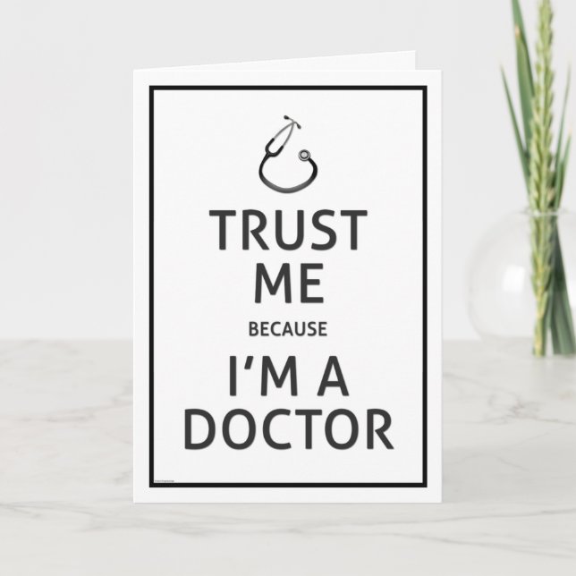 Carte National Doctors' Day-Trust Me-I'm A Doctor (Devant)