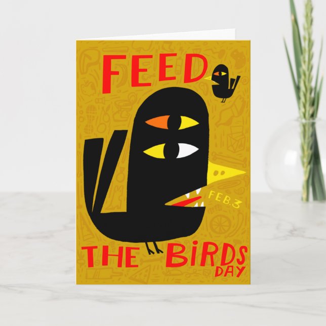 Carte National Feed The Birds Day February 3 (Devant)