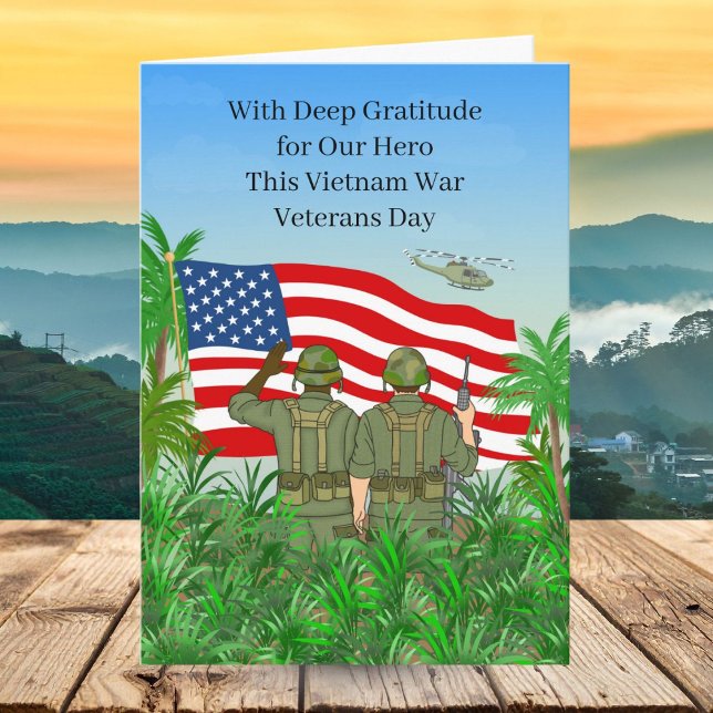 Carte National Vietnam War Veterans Day Soldiers  (Créateur téléchargé)