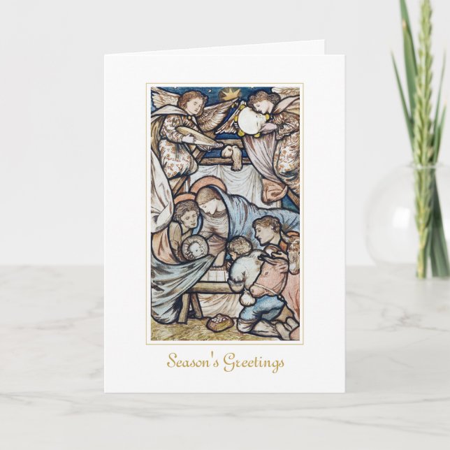 Carte Nativité Jésus Naissance Noël Vintage Fête (Devant)