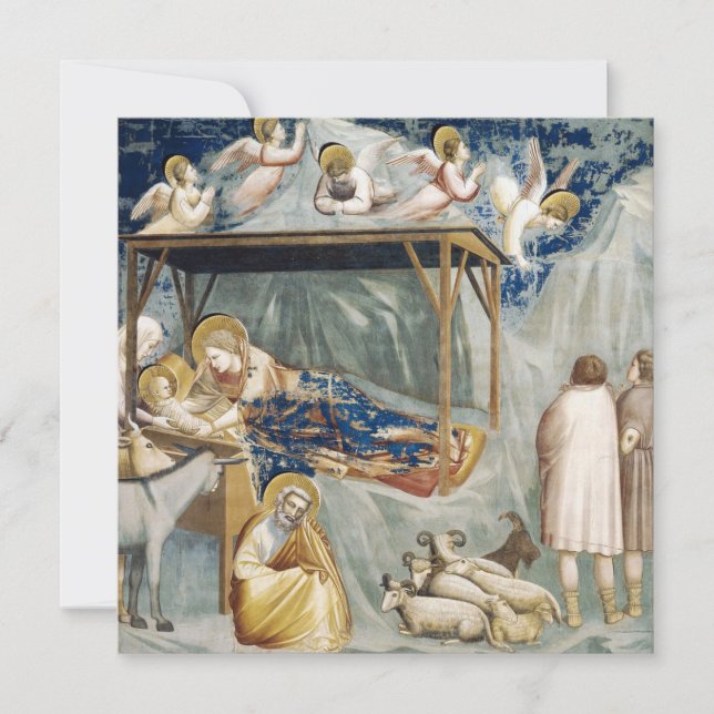 Carte Nativité (Naissance du Christ) (par Giotto) (Devant)