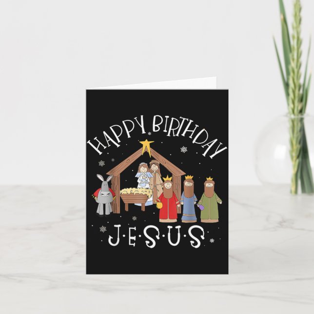 Carte Nativity Happy Birthday Jesus Christmas Nativity C (Devant)