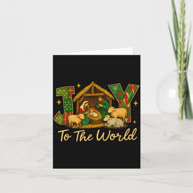Carte Nativity Scene Joy To The World – Christmas Faith  (Devant)