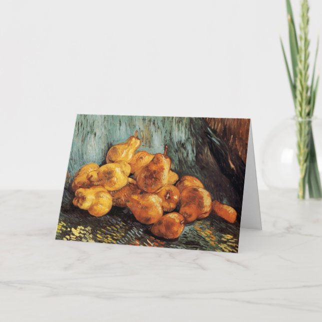 Carte Nature morte aux poires de coings par Vincent van  (Devant)