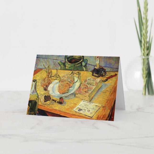Carte Nature morte avec planche à dessin par Vincent van (Devant)